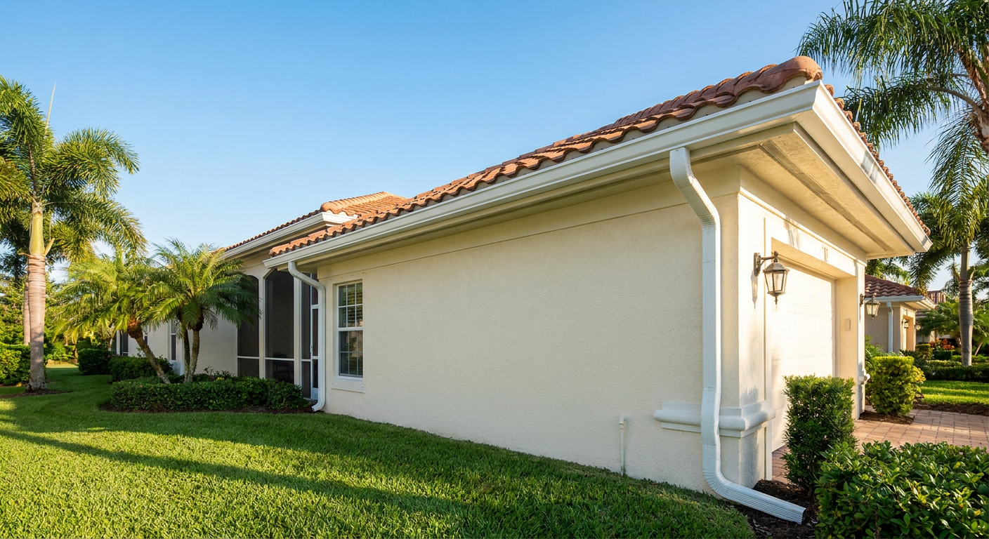 Gutter Replacement in Tioga after Trini Homes work